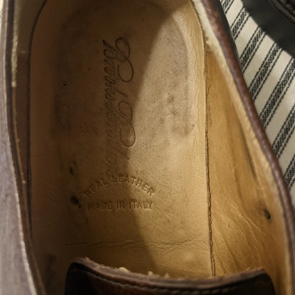 Brooks Brothers Men's Brown Leather Oxfords Salinger Size 9‎